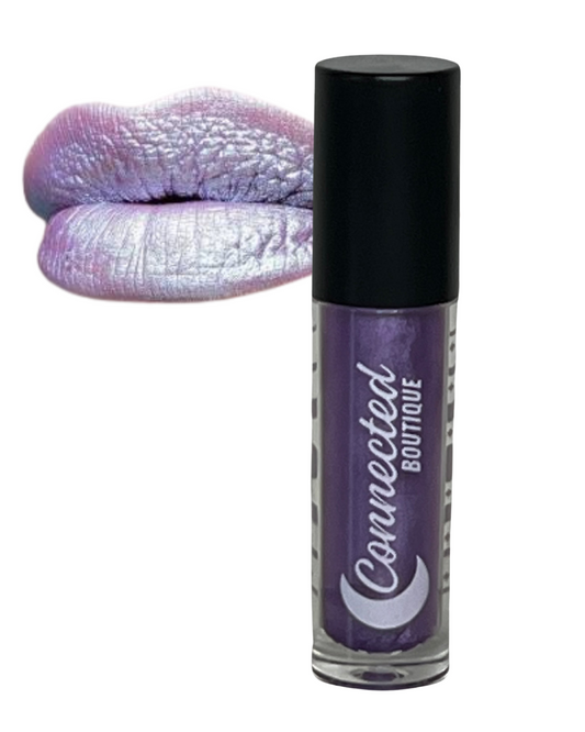 Aligned hydrating lip gloss metallic purple